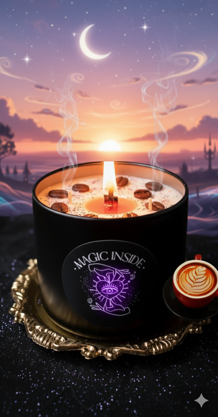 Mystic Morning Brew: Enchanted Coffee Bean Aromatherapy Candle